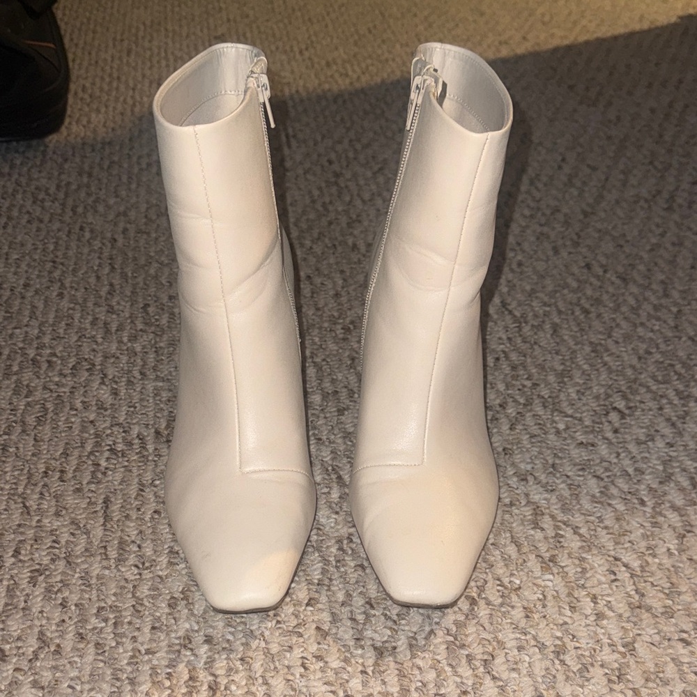 Elegant White Ankle Boots